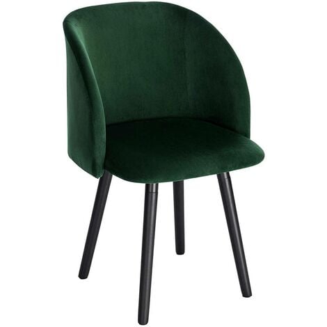 WOLTU Sedia da Cucina Sala da Pranzo con Schienale Poltroncina Cameretta Gambe Verde Scuro