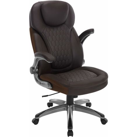 WOLTU Sedia Ufficio Ergonomica- Schienale Reclinabile e Altezza Regolabile, Marrone
