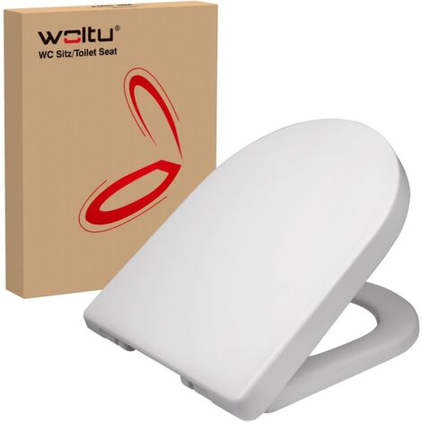 WOLTU Sedile WC Universale Copriwater Antibatterico Chiusura Slow Ammortizzata