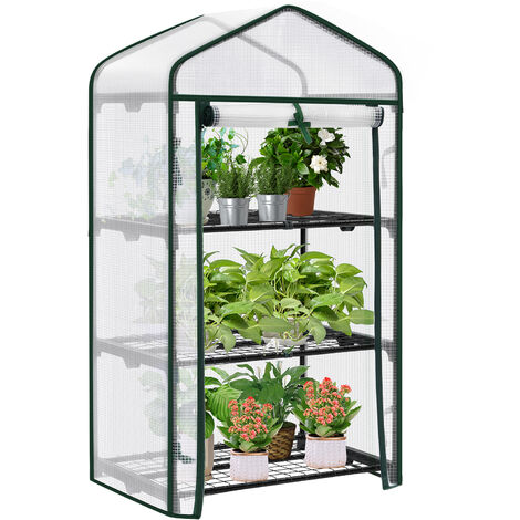 Serre De Jardin WOLTU Tipi 100x50x190cm - Bâche PE 140g/m² - Cadre Acier Pour Légumes Et Plantes