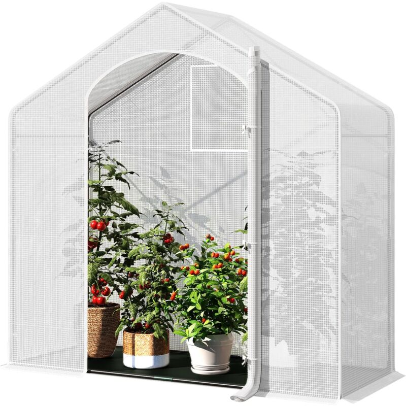 Serre de Jardin, Serre Tomate 200x80x200cm, Serre d'Hivernage, Blanc - Woltu