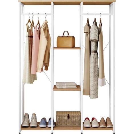 Appendiabiti Angolare Vintage WOLTU - Armadio A Muro Con Ripiani In Legno, Nero/Marrone, Ideale Per Camera Da Letto E Corridoio - Foto 5