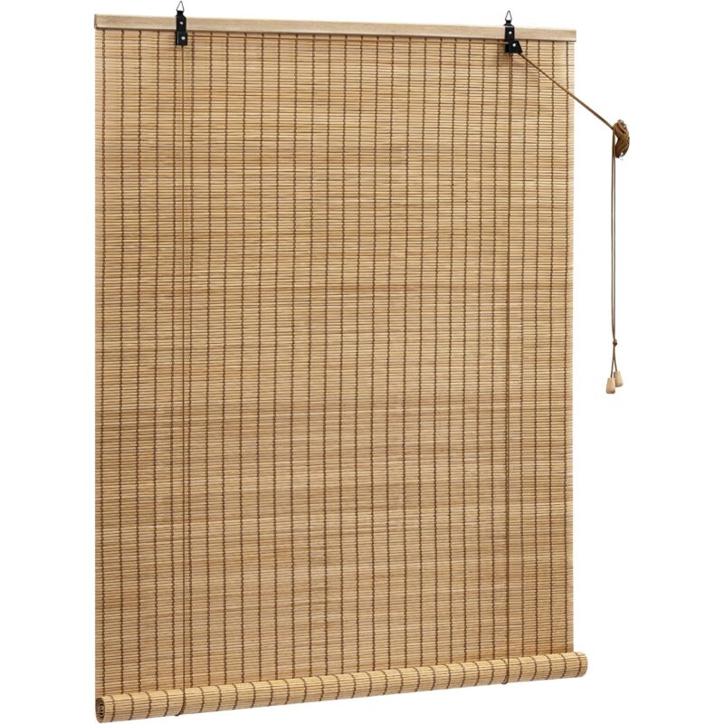 Woltu - Store Enrouleur Bambou, 70x220 cm, Store Bambou, Protection Solaire, Store Vénitien en Bambou, Tirage Latéral, Store Occultant, Respirant,