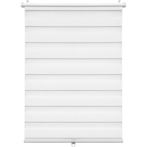 WOLTU Store Enrouleur Double, Store sans Cordon, Store à Rouleau Klemmfix Tamisant, 70x150cm Blanc, DR5625ws12