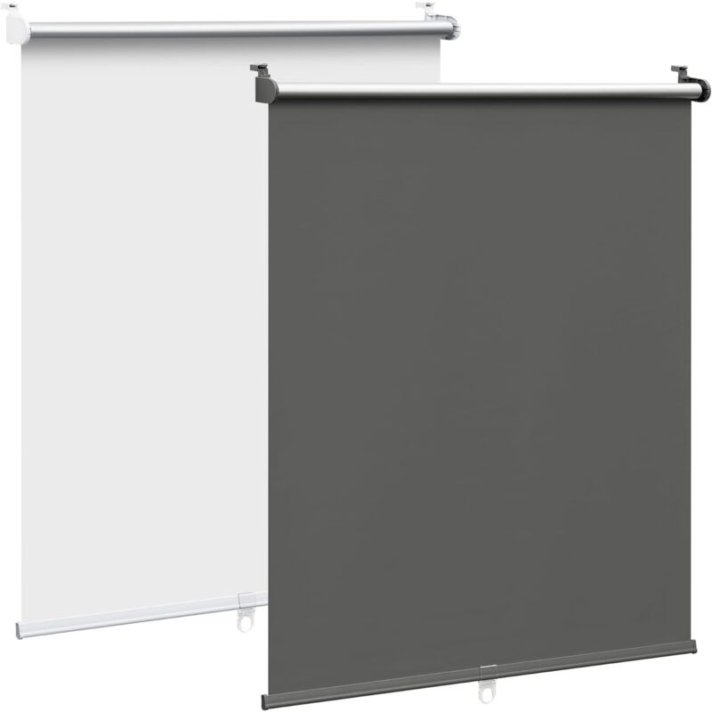 Woltu - Store Enrouleur Occultant, 50x150cm, Store sans Perçage, Store Opaque Rideau Thermique à Enrouler, Anthracite sans Fil