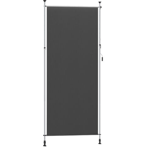 WOLTU Store Vertical Rétractable , 150x310 cm, Brise-Vue Vertical Balcon avec Manivelle, en Gris