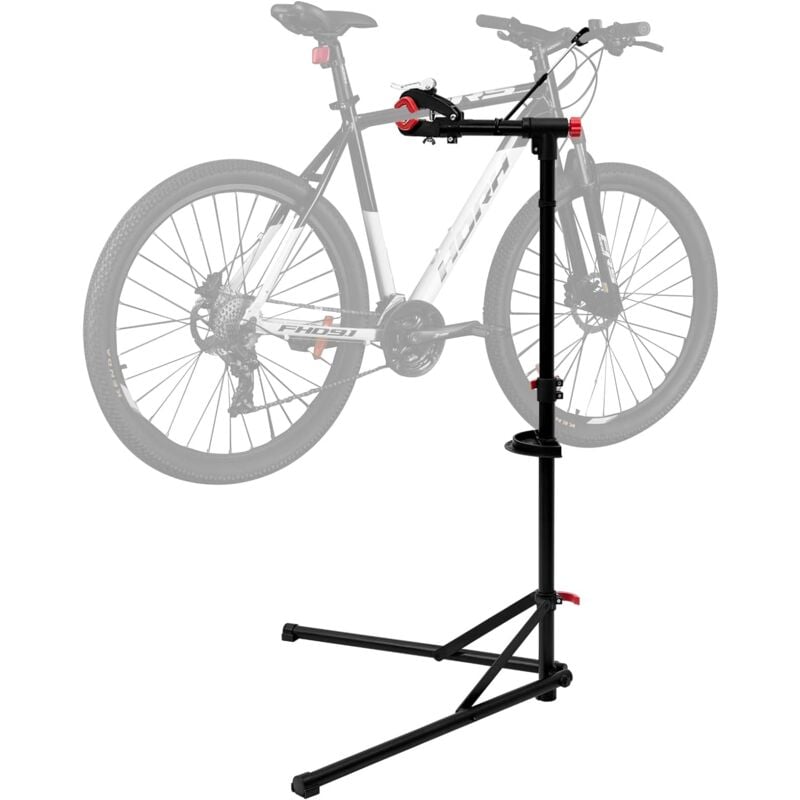 Support réparation de Vélo, Porte-vélo Extensible avec Bras Rotatif à 360° et Pieds Triangulaire, , Support Vertical Professionnel pour Vélo, Porte