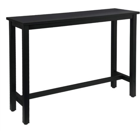 Woltu – Table de bar en métal et MDF 120x40cm – Hauteur 100cm – Plateau imperméable et résistant aux rayures – Charge 100Kg