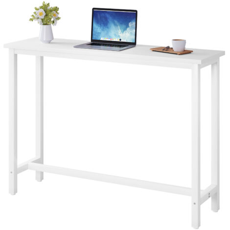 Woltu – Table de bar multifonctionnelle 140x40 cm – Structure métal – Plateau MDF imperméable et résistant aux rayures – Hauteur 100 cm