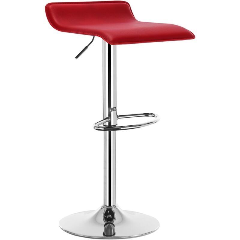 Woltu - Tabouret de bar en similicuir , Tabouret de bar pivotant, hauteur réglable, Bordeaux