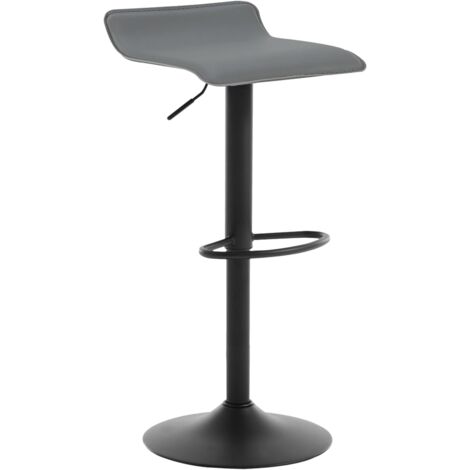Woltu – Tabouret de bar réglable en hauteur – Rotatif 360° – Simili-cuir gris – Hauteur 62-84 cm – Pour bars et restaurants