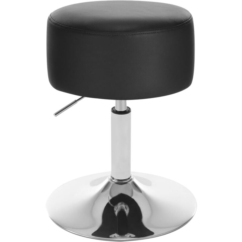 Woltu - Tabouret de Bar Réglable en Hauteur Tabouret de cuisine en Similicuir Capacité de Charge 100 kg, Noir