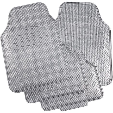 Woltu – Tapis de voiture universel en PVC antidérapant – Taille avant 68x45 cm, arrière 45x42 cm – Facile à nettoyer et à ranger