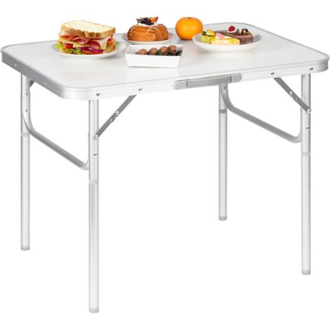 Tavolo Pieghevole Da Campeggio WOLTU In Alluminio 50,5x47x59,5cm | Portata 25kg, Leggero 1,95kg, Antiscivolo, Per Picnic E Spiaggia