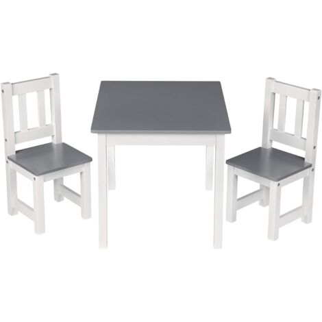WOLTU Tavolo da Gioco + 2 Sedie per Bambini Set Tavolino da Pittura in Legno