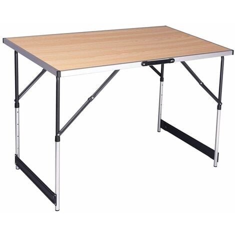 Tavolo tavolino pieghevole richiudibile in legno naturale 70x140x72H cm  campeggio