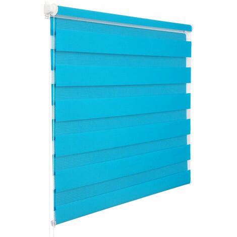 WOLTU Tenda a Rullo Doppio Oscurante per Interni Senza Foratura Avvolgibile Turchese 60x150 cm