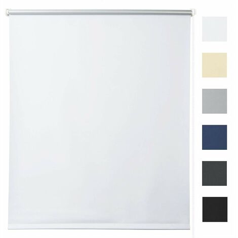 WOLTU Tenda a rullo oscurante termica isolante finestra porta senza fori Bianco 80x210 cm
