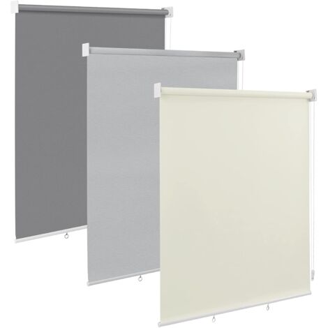 WOLTU Tenda avvolgibile verticale per esterni Tenda da Sole a Caduta Verticale Tenda a Rullo per Esterno Tenda Parasole Antivento Privacy per Balcone Terrazzo Giardino Gazebo. 140x140 cm Beige
