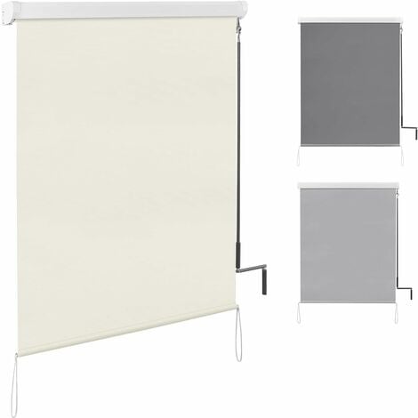 WOLTU Tenda da Sole Verticale Tenda a Rullo per Esterno Tenda da Sole a Caduta con Manovella Tenda per Balcone Avvolgibile Oscurante Protezione Sole Vento per Gazebo Giardino. Beige 140x240 cm