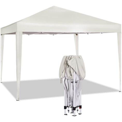 Woltu – Tonnelle de jardin 3x3m – Tente pliante imperméable avec protection UV 50+ – Hauteur réglable 250-258 cm – Installation rapide