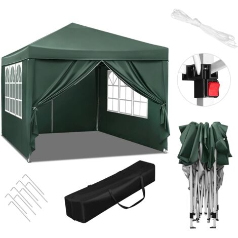 Woltu – Tonnelle de jardin 3x3m – Tissu Oxford 210D imperméable – Protection UV 50+ – Hauteur réglable – Installation rapide