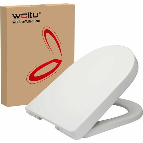 WOLTU WC Toilet Seats Soft Close Adjustable Hinge Quick Release High Quality Top Fixed