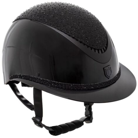 Women's luxury wide visor helmet rowel fitting: l (58-60 cm), Nero/Nero