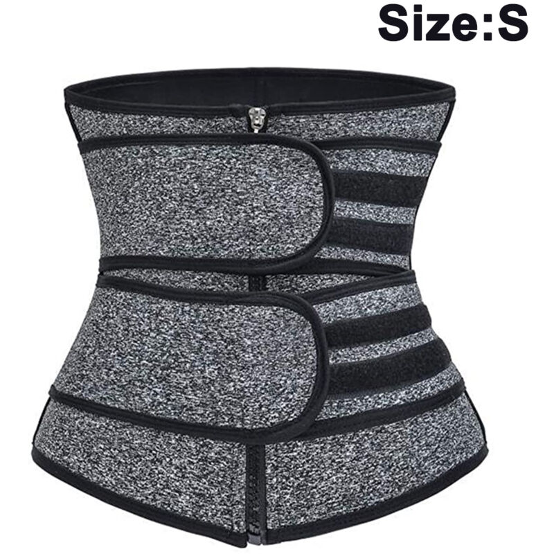 Women's slimming corset-style waist trainer, ideal for weight loss and sports.