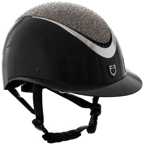 Women's star helmet wide visor rowel fitting: m (55-57 cm), Nero/Silver