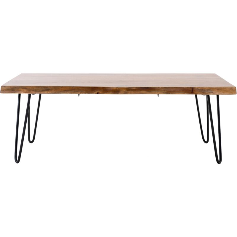 

Mesa de centro auxiliar escritorio tabla madera mango 110x60x39cm ® - Womo-design