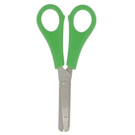 WONDAY CISEAUX SCOLAIRE INOX LAME GRADUÉE ANNEAUX MOULÉS BOUT ROND 13 CM COLORIS ALÉATOIRE FCI131591