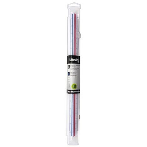 Wonday Echelle de réduction Arpentage, en plastique, blanc 0,000000 Noir