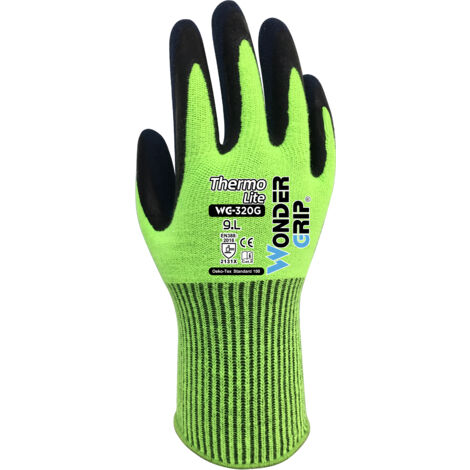 WONDER GRIP Guanti WG-320G Thermo Lite verde 8/M