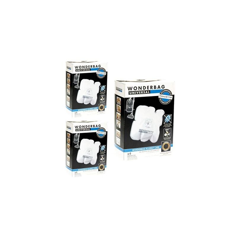 Wonderbag Allergy Care Lot de 12 sacs d'aspirateur pour aspirateur Rowenta