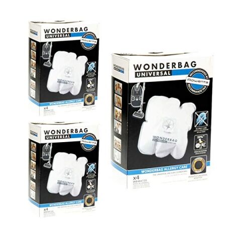 Wonderbag Allergy Care lot di 12 sacchetti per aspirapolvere per aspirapolvere Rowenta