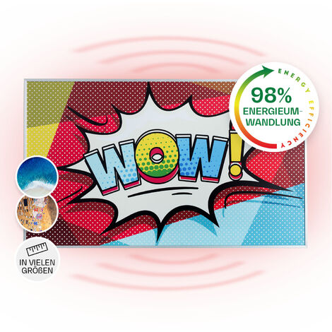 Wonderwall Air Art 60 Infrarotheizung 101x60cm 600W Wandinstallation Fernbedienung