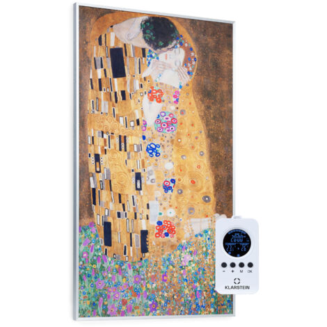 Wonderwall Air Art Kuss Infrarotheizung 60x101cm 600W Wandinstallation Fernbedienung weiß