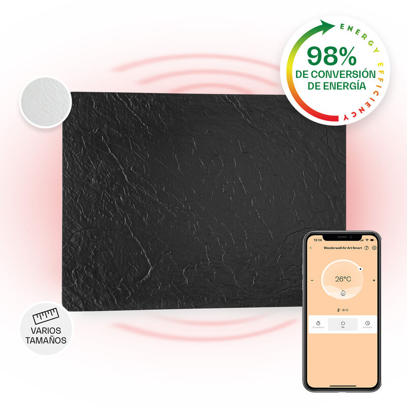 

Wonderwall Earth Panel calefactor 80x60cm 550W Montaje en pared Negro