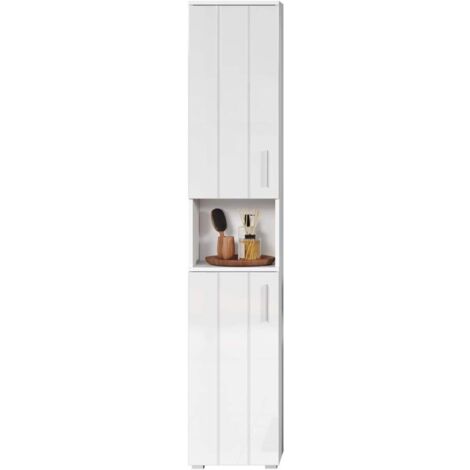 Wons Hochschrank Bad weiß Hochglanz.