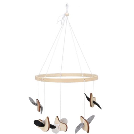 Wood Animal Windchimes Hand Made Hanging Windchime for Patio Garden Lawn Balcony Living Room Bedroom