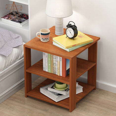 main image of "Wood Bedside Tables Nightstand Sofa Side Table Tea Coffee Tables 30x30x40cm"