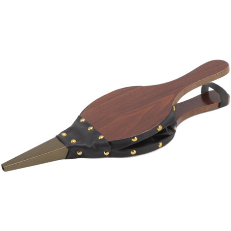 Wood Bellows 15.0 X 5in Fireplace Bellows Manual Air Blower Fireplace Tools with Hanging Strap for Outdoor Camping BBQ