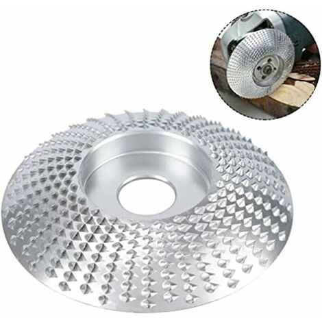 Wood Carving Disc for Angle Grinder, Wood Carving Shaping Disc, Woodworking Grinding Shaping Disc, Can Be Used for Woodworking, Sanding, Carving(85mm Diameter Silver Bow)
