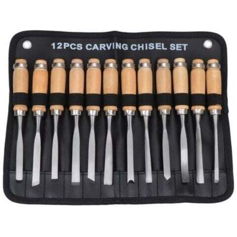 Wood Carving Hand Chisel Set, 12-in-1 Wood Chisel Tool MUMU