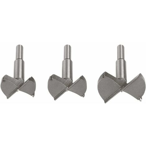 Wood Drill Bits, 3Pcs (45/50 / 60MM) Wood Carbide End Mill, Spherical Wood Door Installation, Drawers, Quickly Helps You Make Clean Flat Bottom Holes In Wood