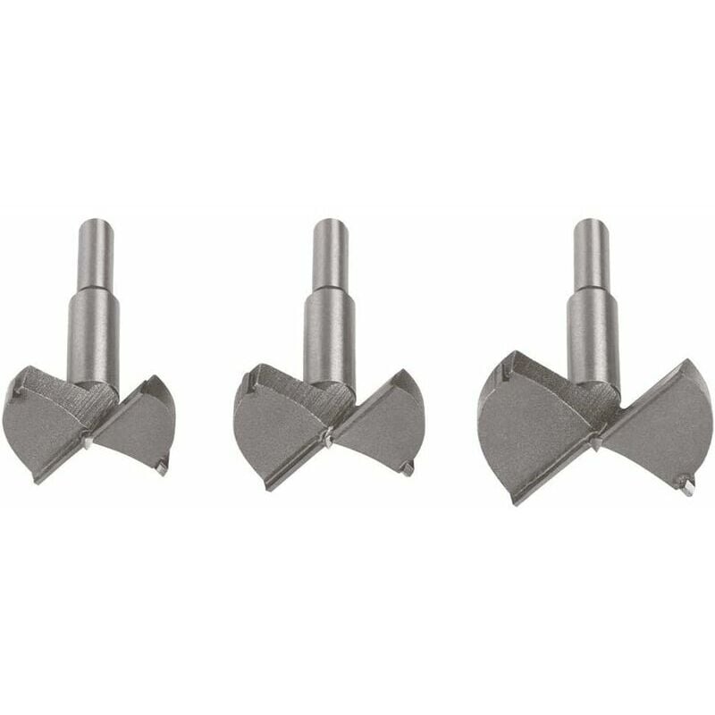 Wood Drill Bits, 3Pcs (45/50 / 60MM) Wood Carbide End Mill, Spherical Wood Door Installation, Drawers, Quickly Helps You Make Clean Flat Bottom Holes