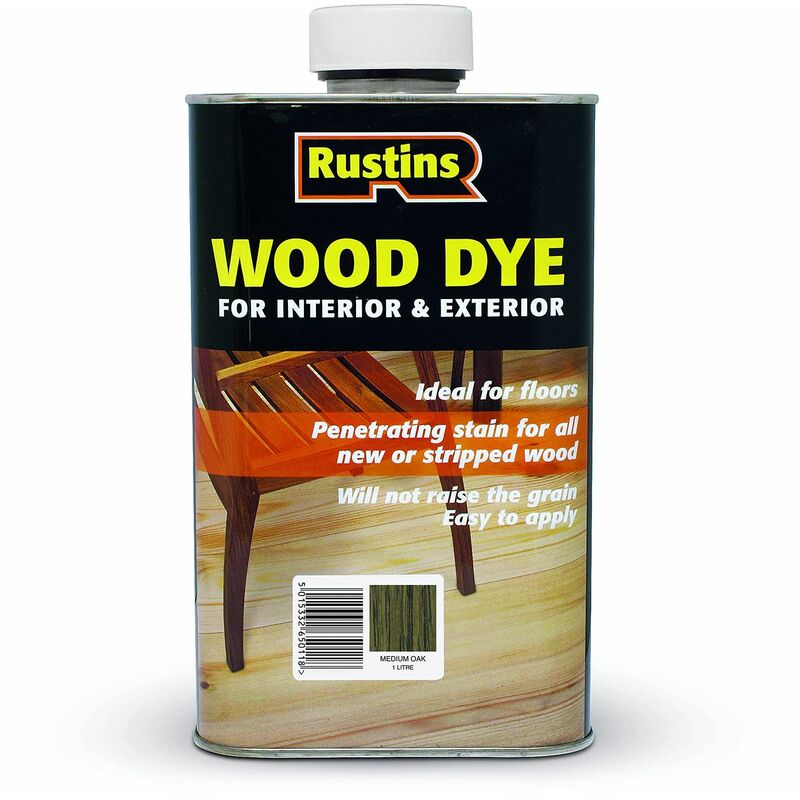 Rustins - Wood Dye Medium Oak 1 litre RUSWDMO1L