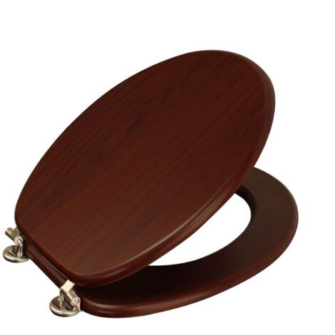 Wood Effect "Oxford" Toilet Seat, Mahogany