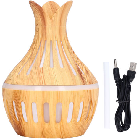Wood Grain Air Humidifier ABS Aromatherapy Humidifiers for Household USB Charging 300ml
